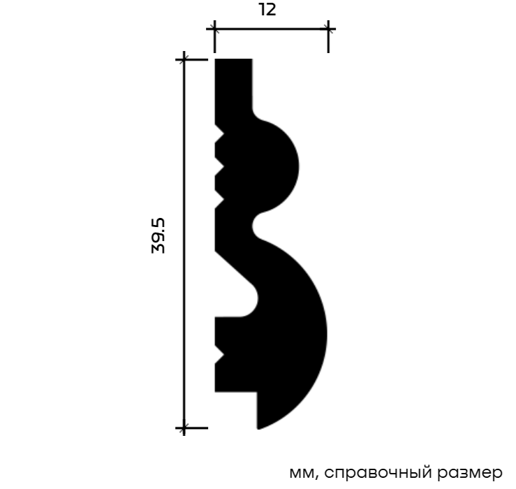 Молдинг Европласт 6.51.440 Пенополистирол 2000-2800*39,5*12 мм