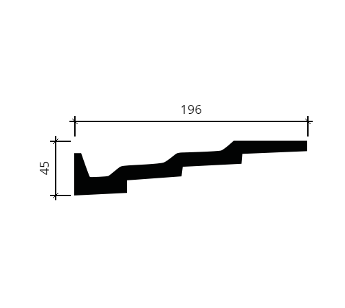 Карниз Европласт 1.50.142 Пенополиуретан 2000*45*195 мм