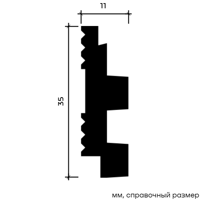 Молдинг Европласт 6.51.446 Пенополистирол 2000-2800*35*11 мм