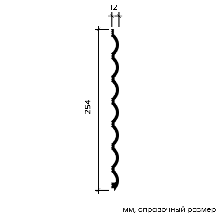 Декоративная панель Европласт 6.59.107 Пенополистирол 2000-2800*254*12 мм