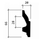 Плинтус Европласт 1.53.111 гибкий Пенополиуретан 2000*65*20 мм